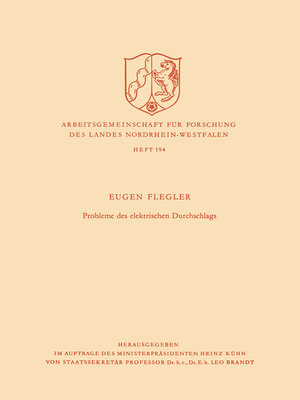 cover image of Probleme des elektrischen Durchschlags